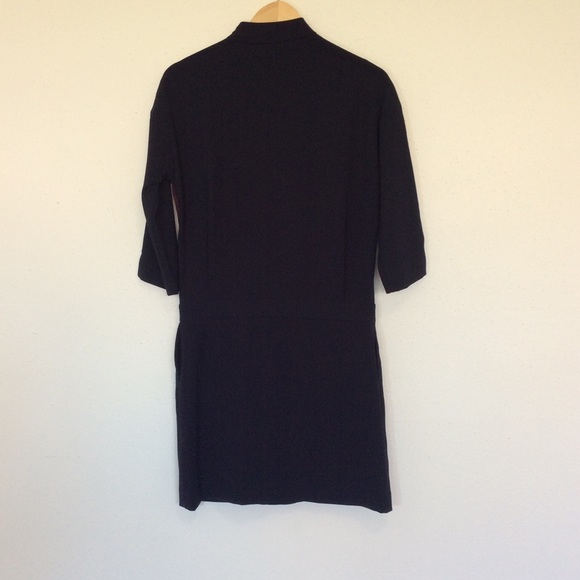 LACOSTE Stretch Polo Dress Golf Tennis Navy Blue  Size 0/32 - Picture 5 of 10